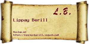Lippay Berill névjegykártya
